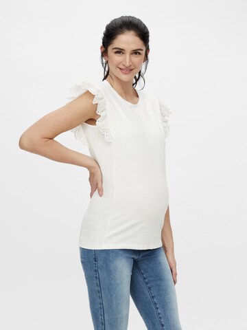 MAMALICIOUS T-Shirt 'Maya' in Weiß: predná strana