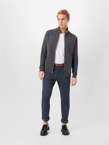 TOM TAILOR Sweatjacke in Grau