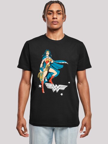 T-Shirt 'DC Comics Wonder Woman Standing' F4NT4STIC en noir : devant