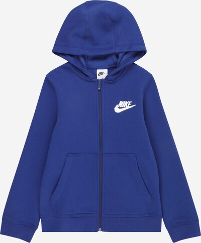 Hanorac Nike Sportswear pe albastru gențiană / azuriu / negru / alb, Vizualizare produs