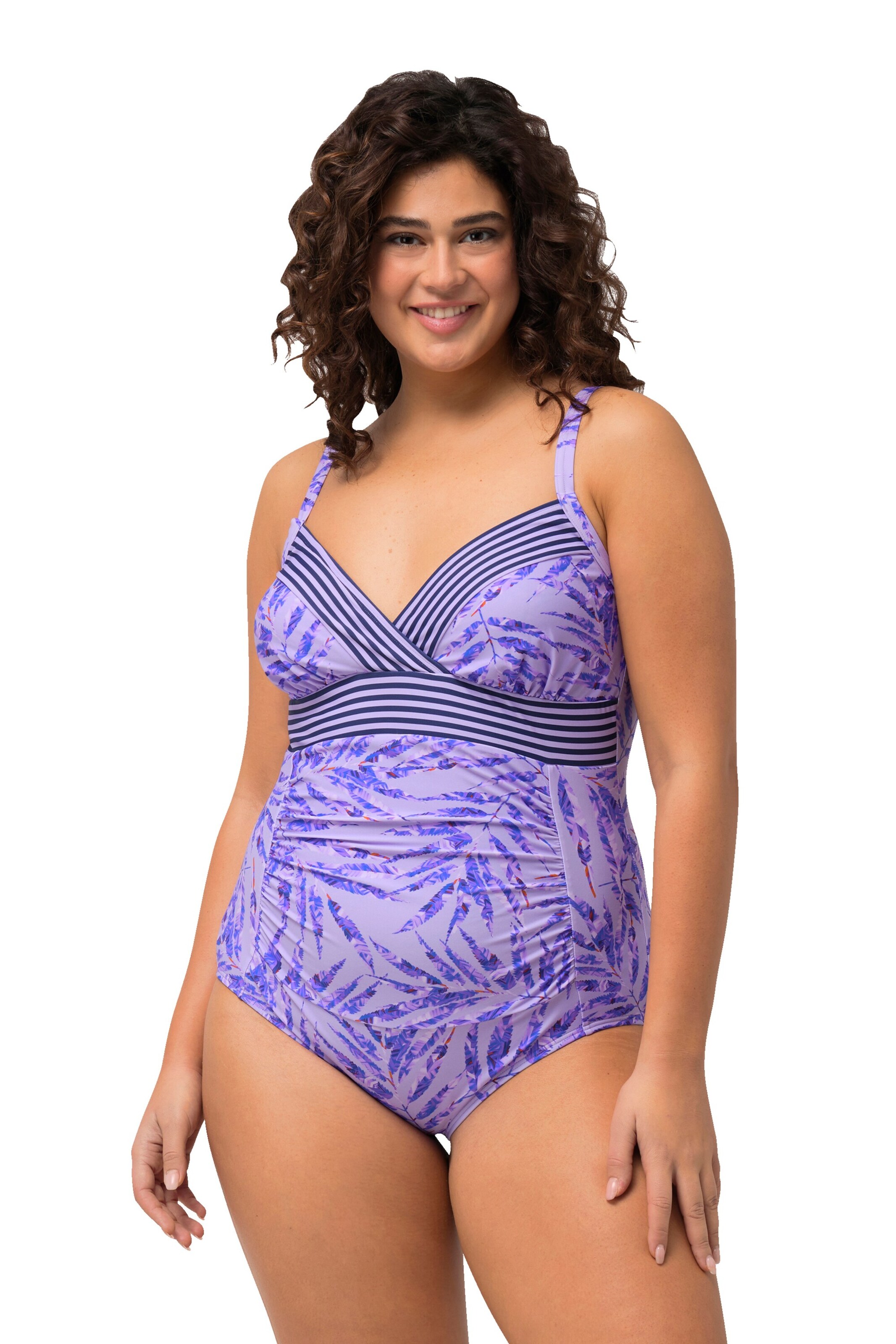 Ulla Popken Badpak in Lila: voorkant