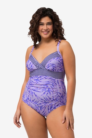 Ulla Popken Swimsuit in Purple: front