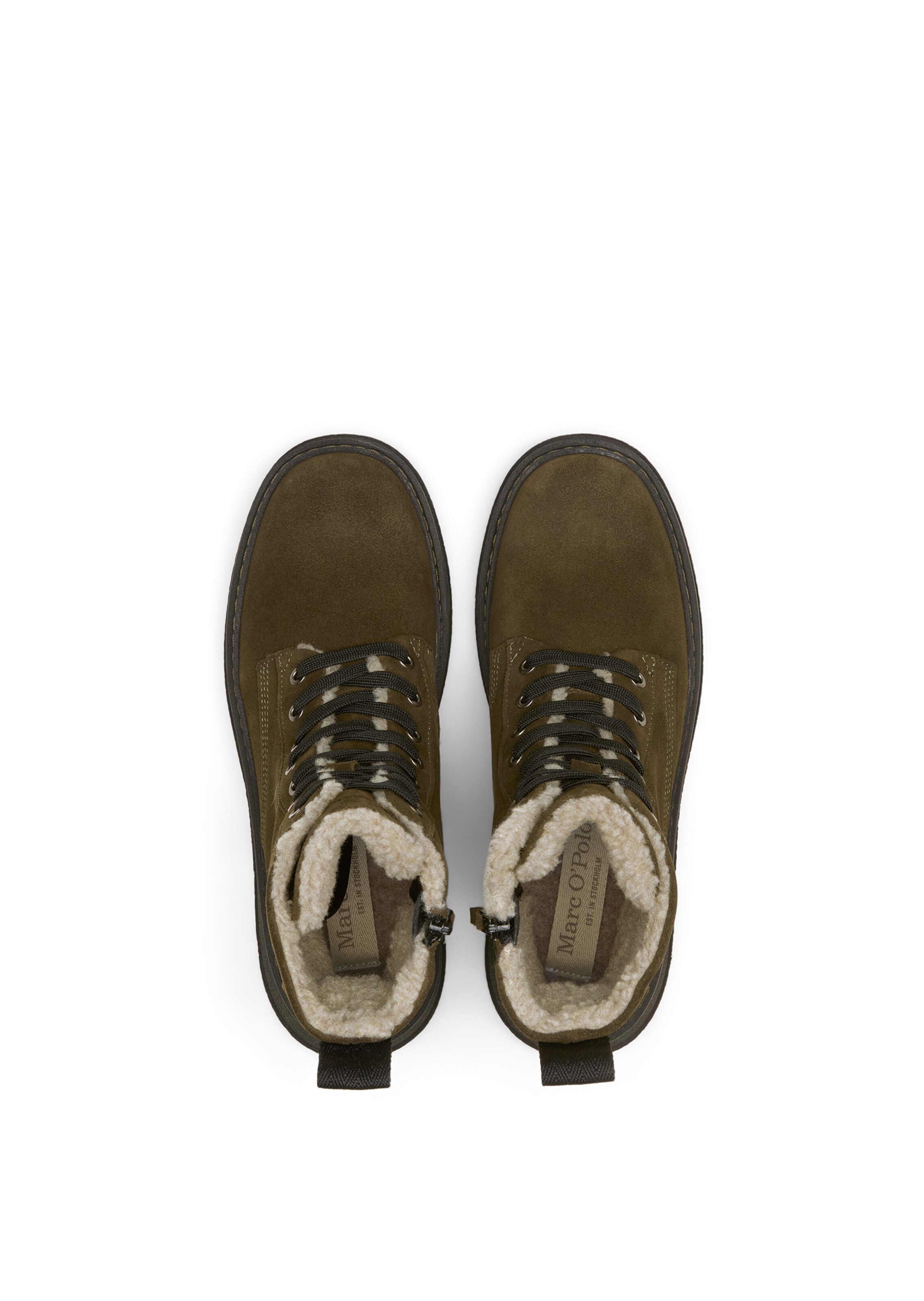 Bottines à lacets 'Elisa' Marc O'Polo en vert