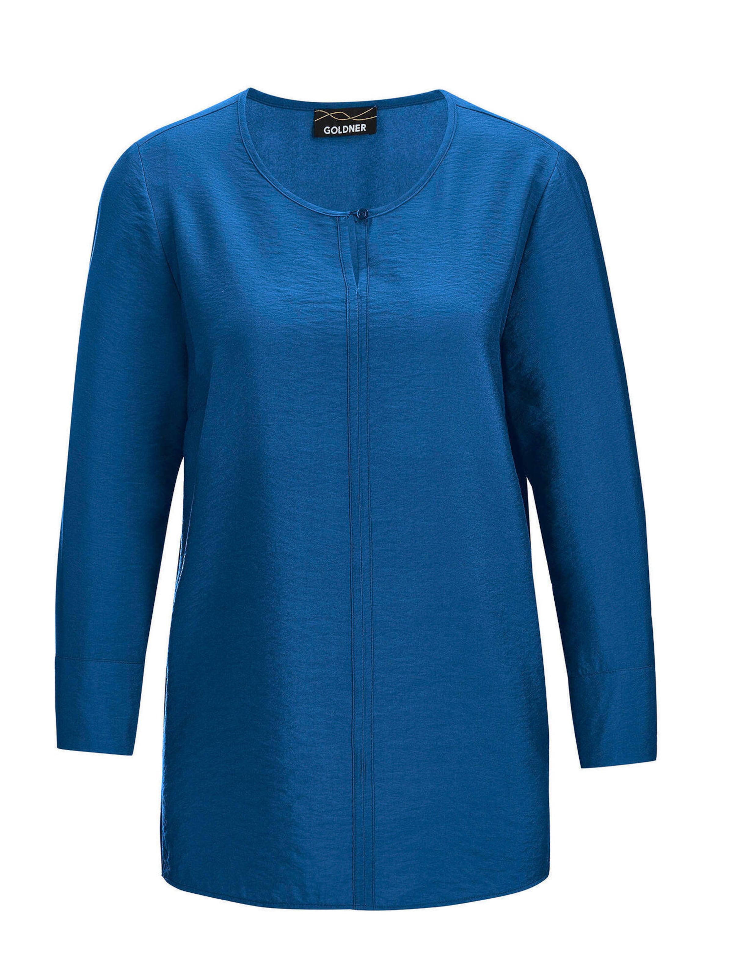 Goldner Bluse in Blau: Vorderseite