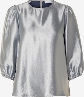 SELECTED FEMME Bluse 'Metallic' in Silber: predná strana