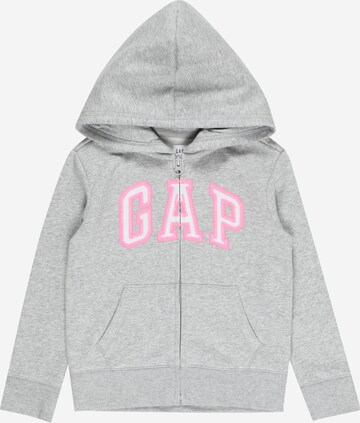 GAP Кофта на молнии в Серый: спереди