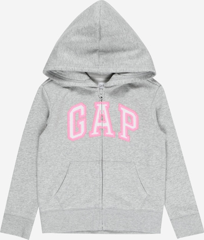 GAP Veste de survêtement en gris chiné / rose / blanc, Vue avec produit