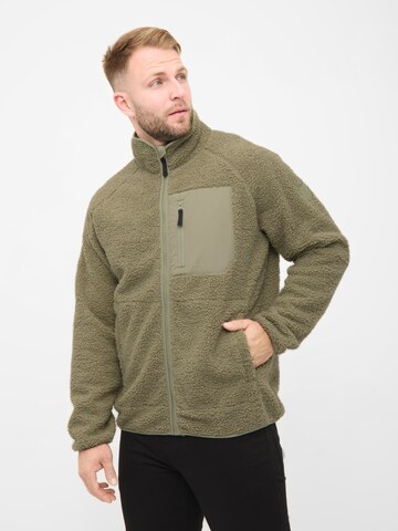 Derbe Fleece Jacket 'Kuschelby' in Green: front