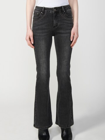 KOROSHI Regular Jeans 'Glocke' in Black: front