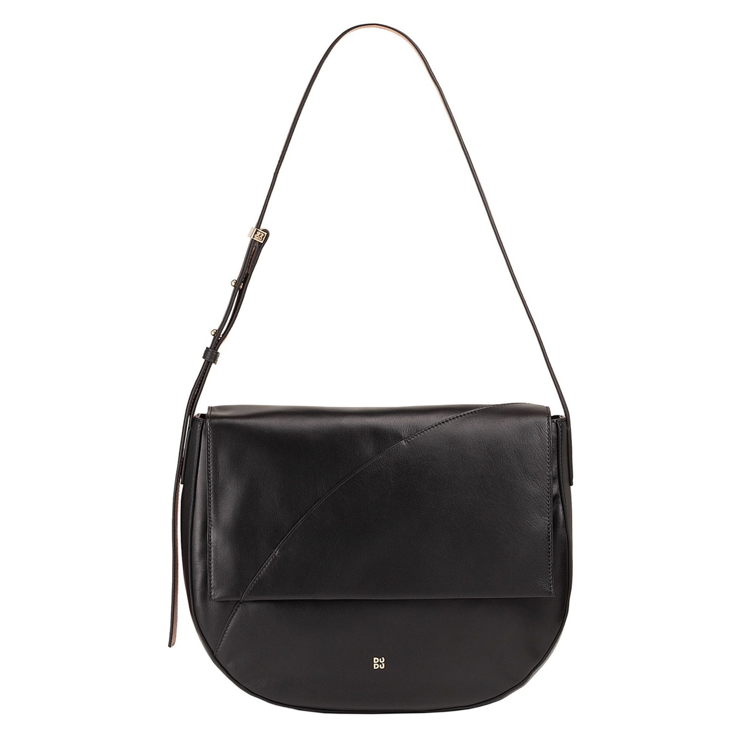 DuDu Schoudertas 'Formentera' in Zwart: voorkant