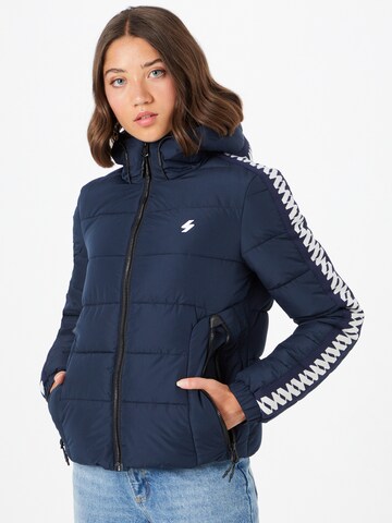 Veste mi-saison 'Spirit' Superdry en bleu : devant