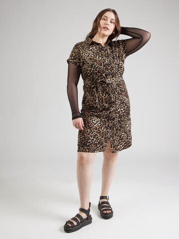 ONLY Carmakoma Shirt dress 'CARDiega' in Black: front