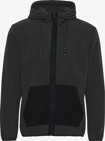 INDICODE JEANS Fleece Jacket 'Manku' in Grey: front