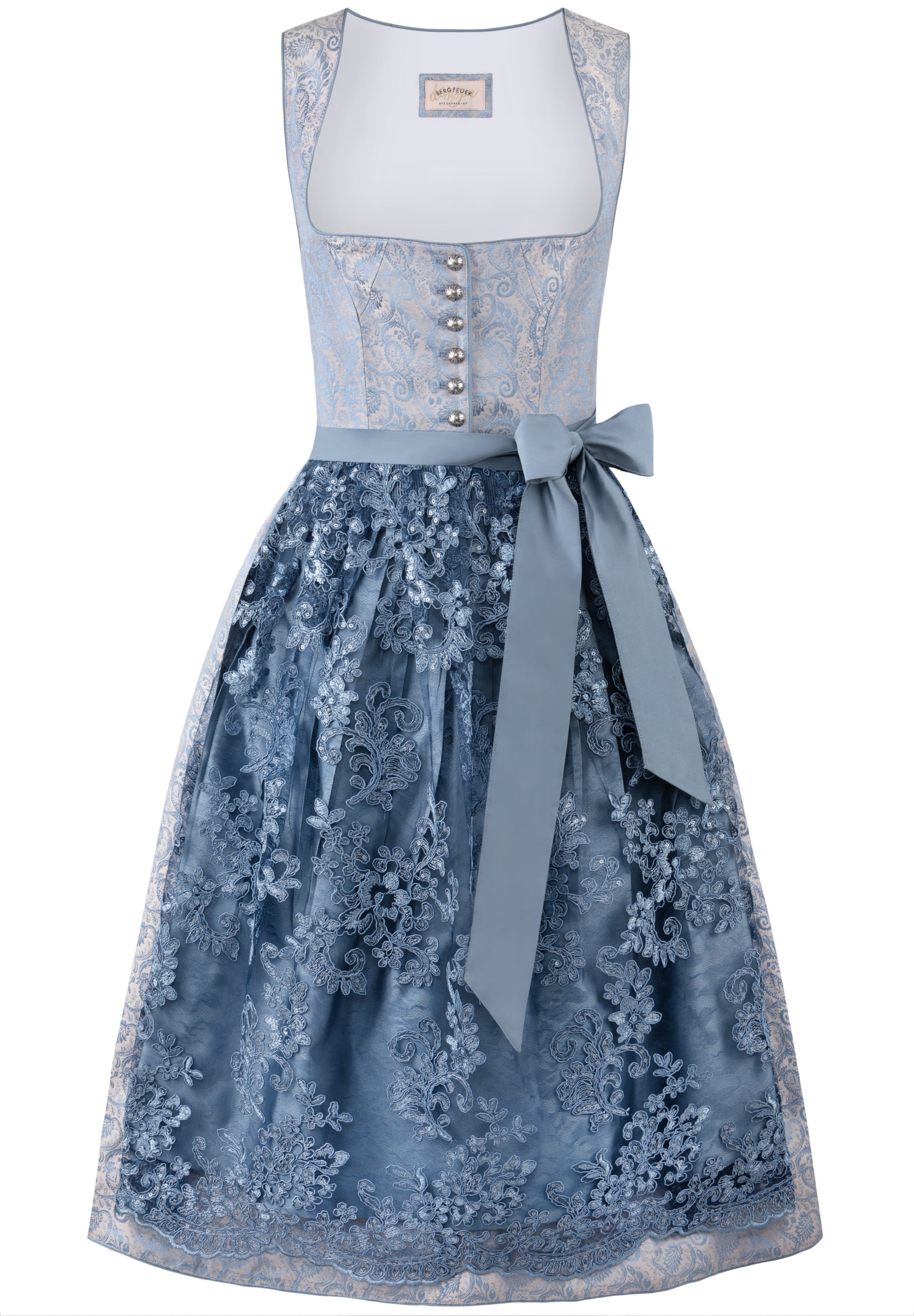 STOCKERPOINT Dirndl 'Sidonia' in Blau: Vorderseite