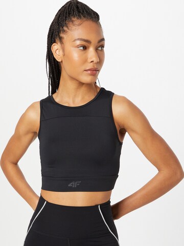 4F Sports top in Black: front