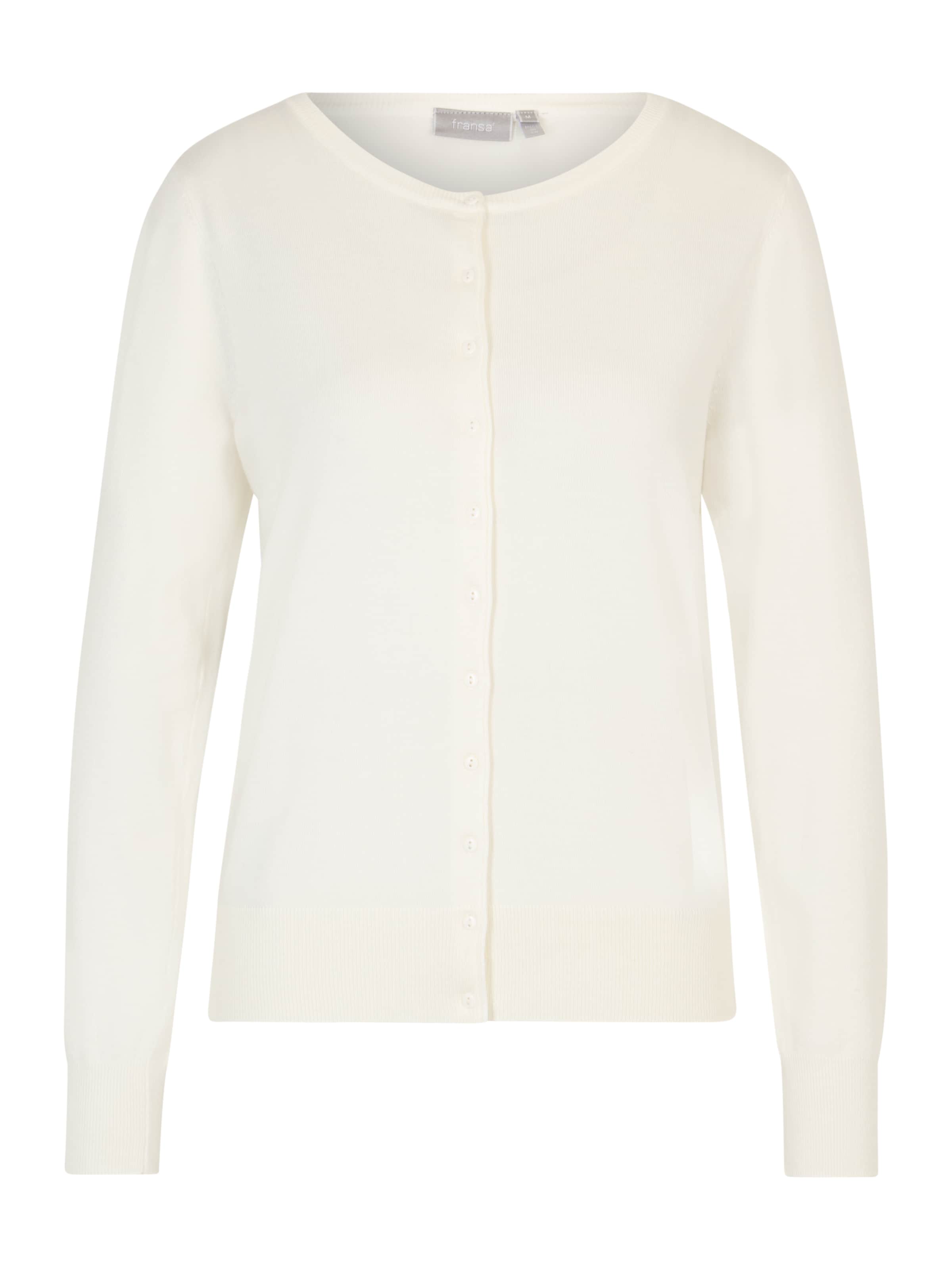 Fransa Cardigan en blanc, Vue avec produit