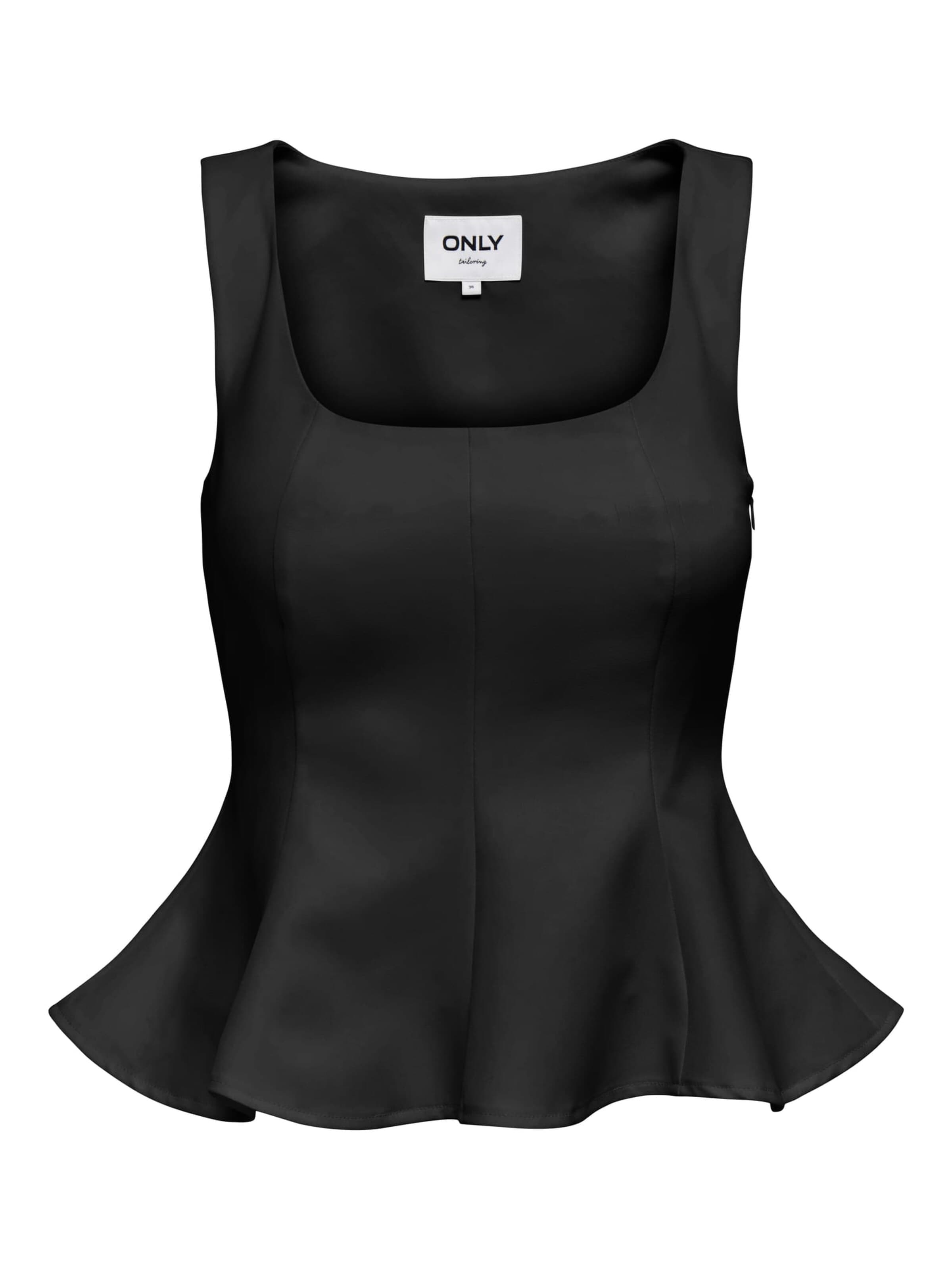 ONLY Top 'Orleen' in Zwart: voorkant