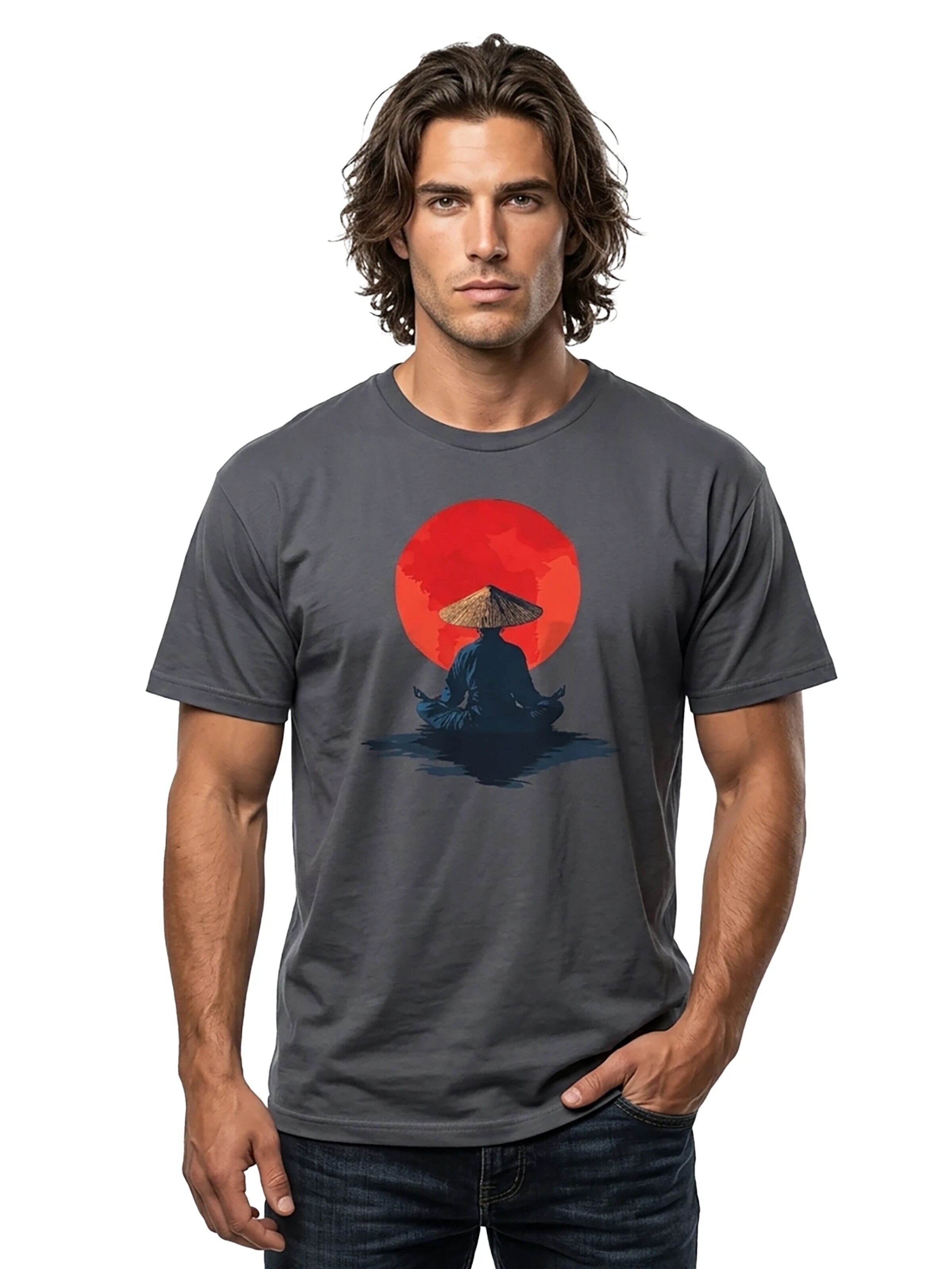 MAKAYA Shirt 'Monk' in Grey