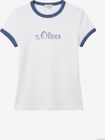 s.Oliver - Camisa 'Vintage' em branco: frente