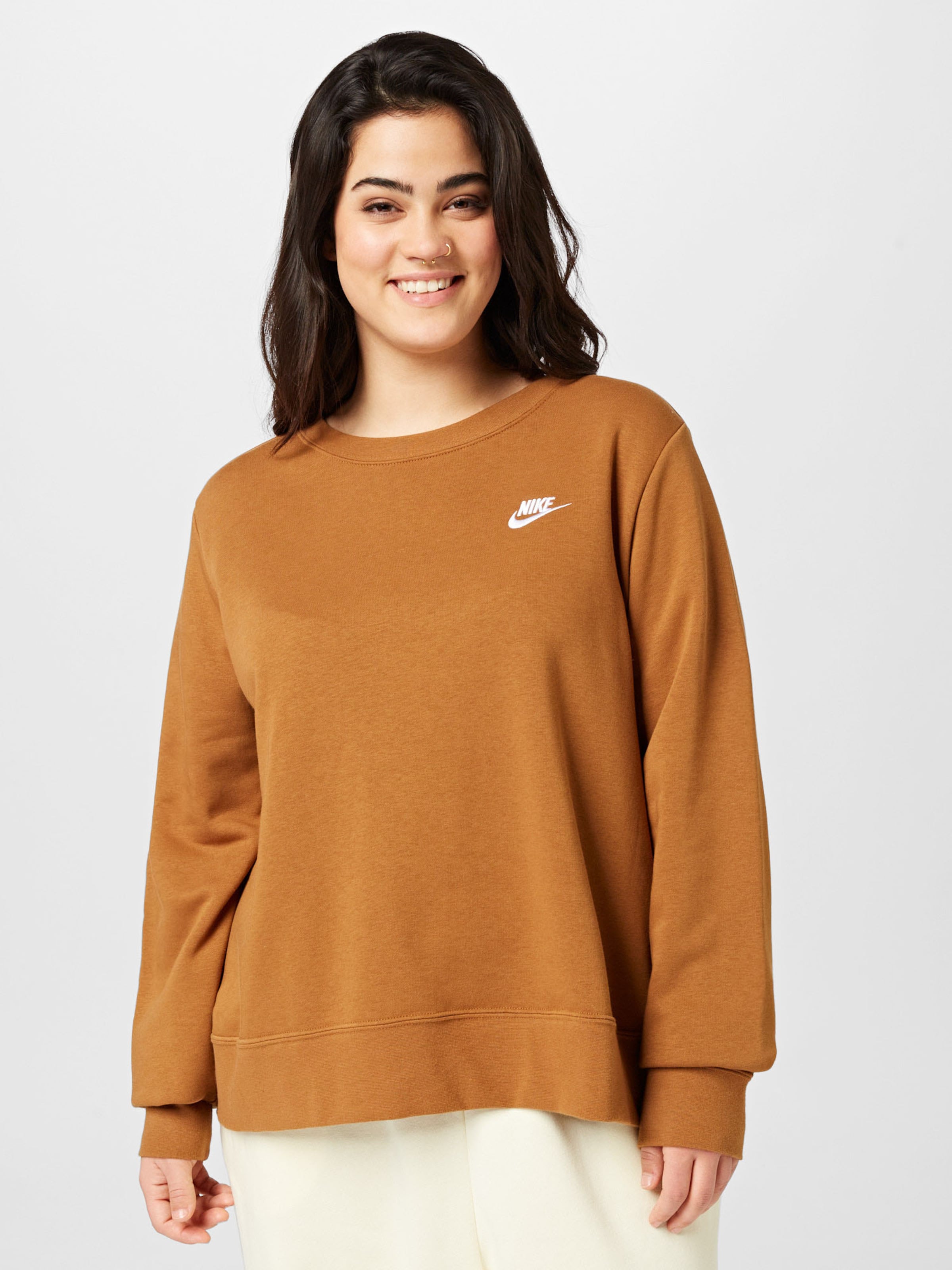 Nike Sportswear Athletic Sweatshirt in Brown ABOUT YOU