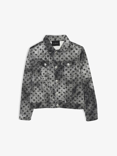 John Richmond Between-Season Jacket 'Monogram' in Grey denim, Item view