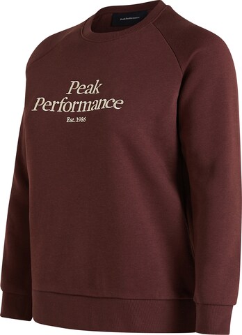 PEAK PERFORMANCE Sweatshirt Pullover  'Crew' in Braun