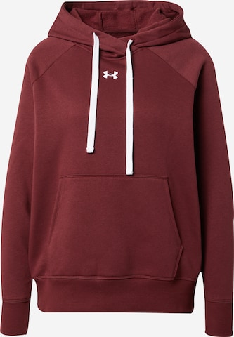 UNDER ARMOUR Sportief sweatshirt 'Rival' in Rood: voorkant