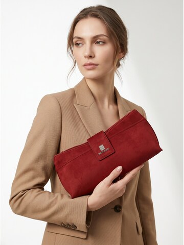 Pochette 'Pochette Sandra Bruno Magli PU Leather Zip' di Bruno Magli in rosso