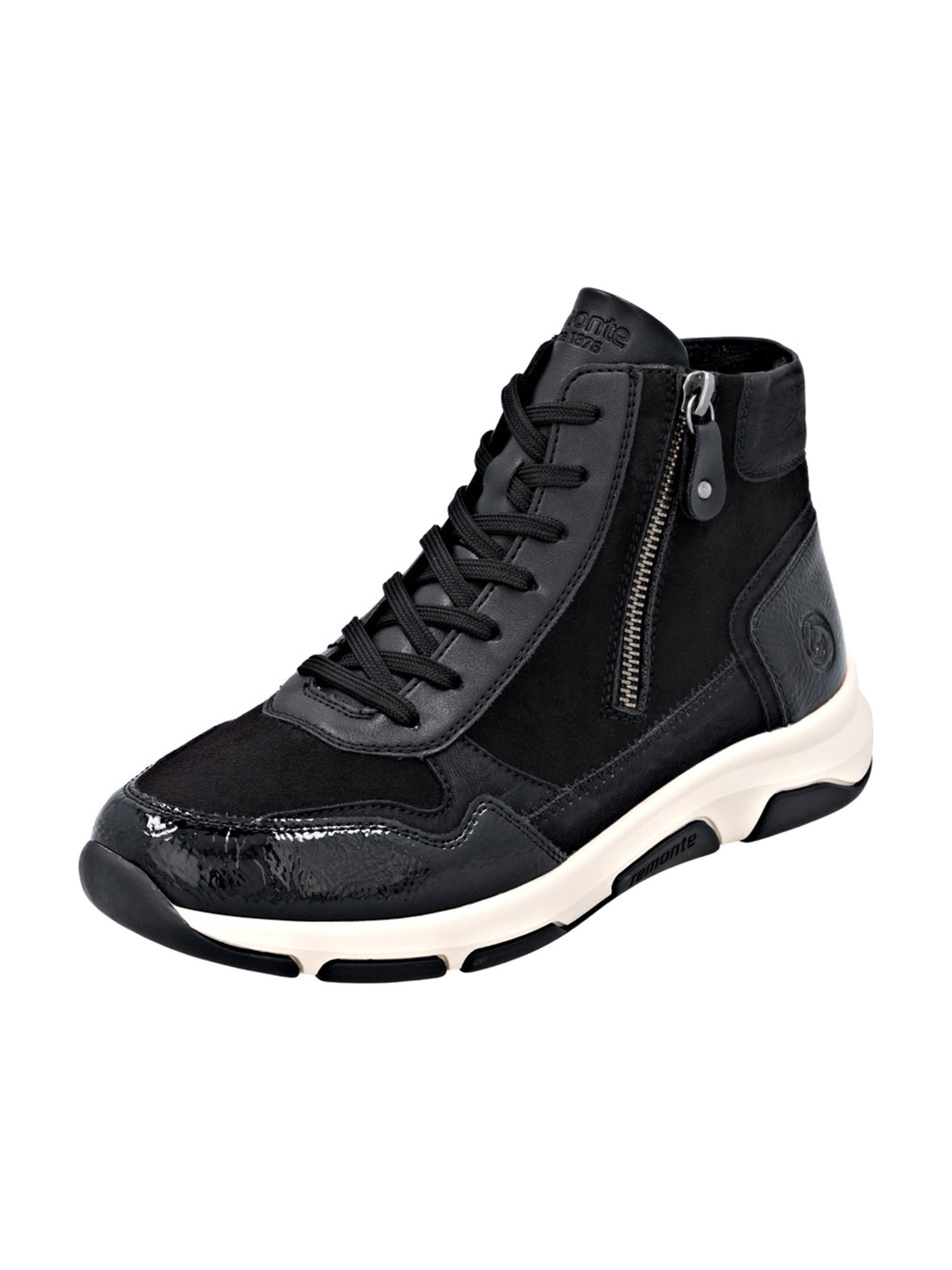 Bottines à lacets REMONTE en noir : devant