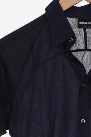 GIORGIO ARMANI Button Up Shirt in M in Blue