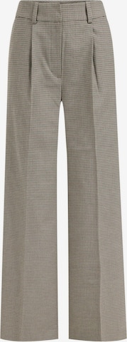 WE Fashion Wide leg Pleat-front trousers in Beige: front