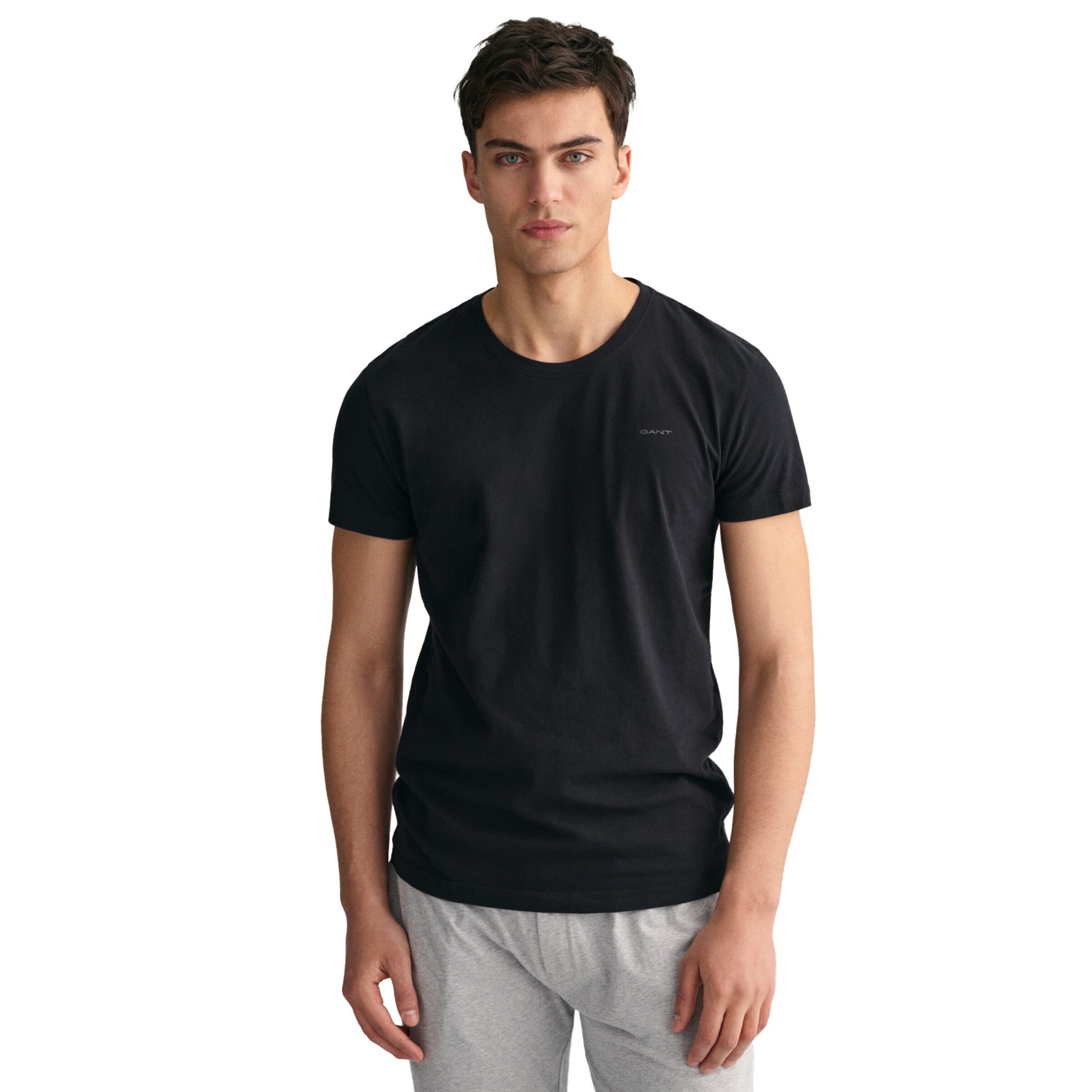 T-Shirt GANT en noir : devant