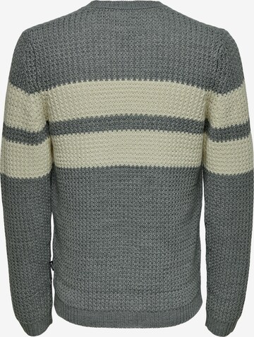 Pullover 'Sazlo' di Only & Sons in grigio