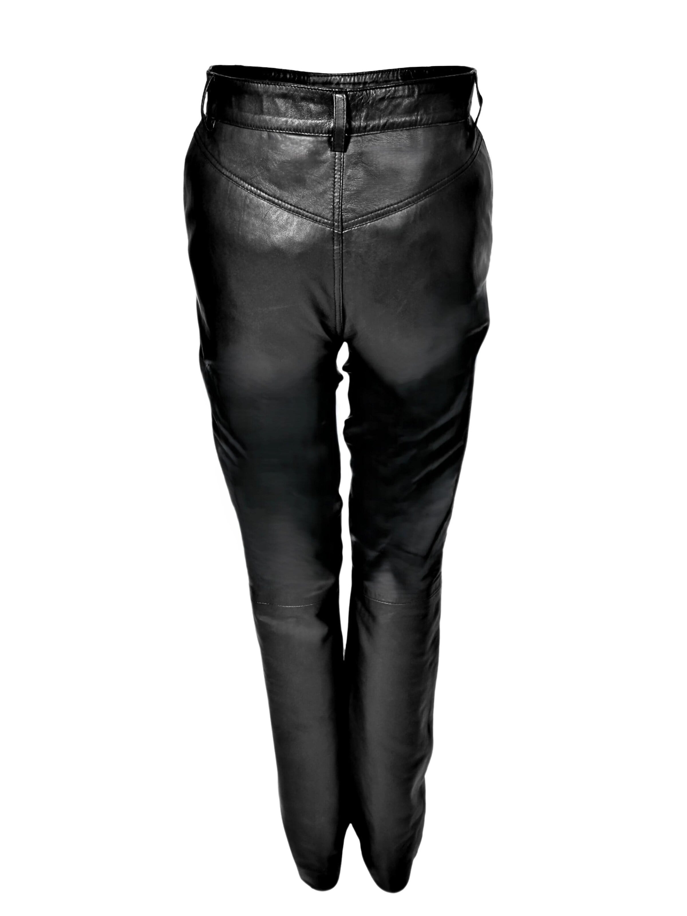 Be  Noble Regular Chino trousers 'Chinohose als EDEL - Echtleder Lederhose schwarz' in Black