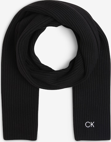 Fular de la Calvin Klein pe negru: față