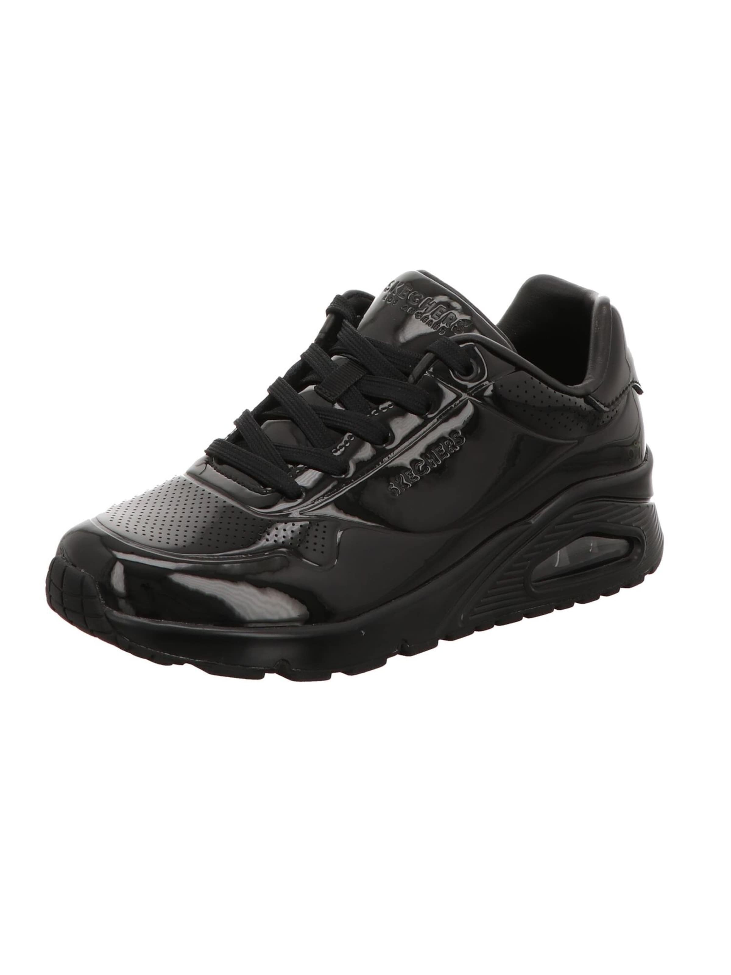 SKECHERS Sneakers 'Uno - Shiny One' in Black: front