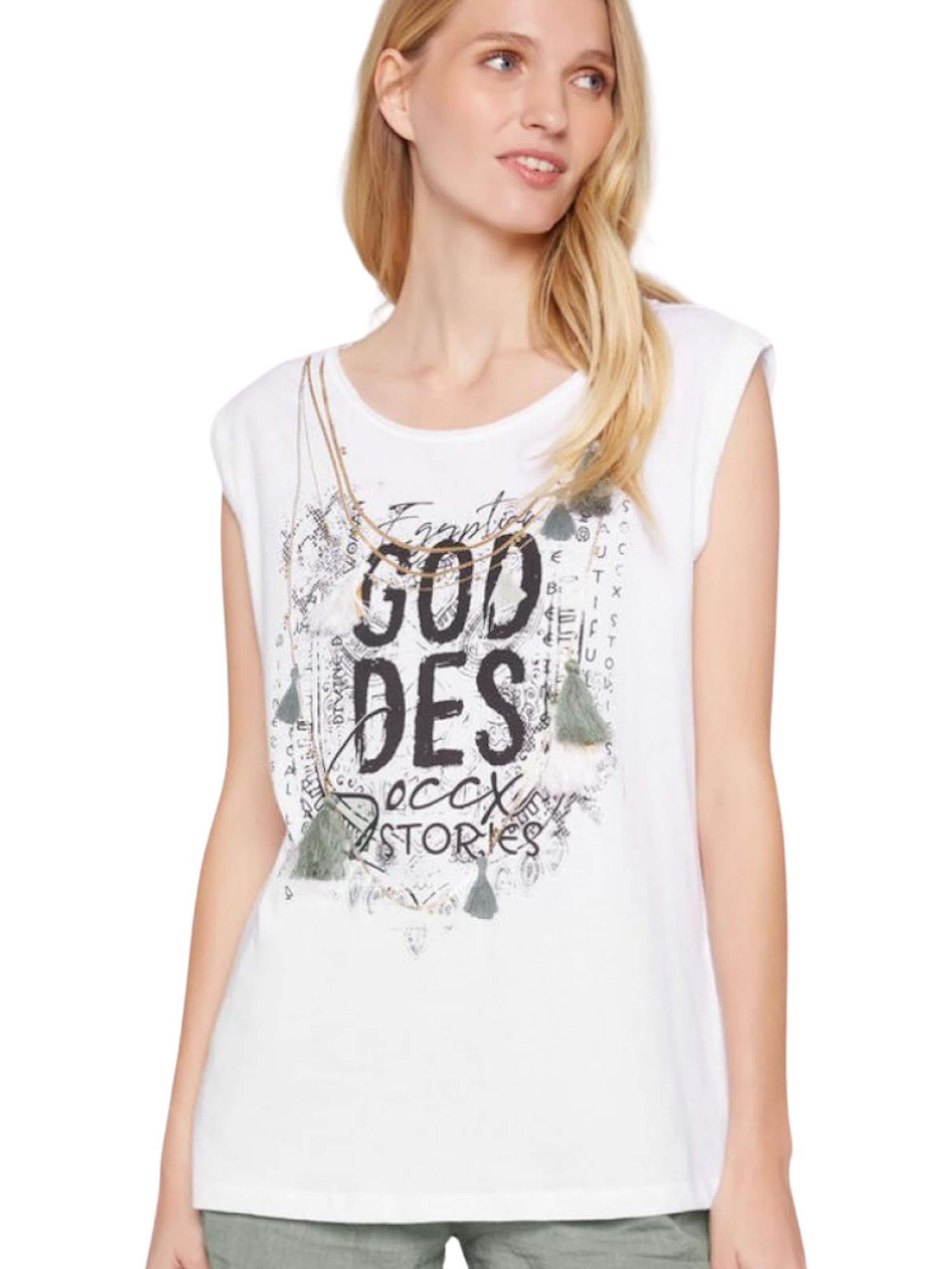 Soccx Shirt 'Egyptian Goddess' in Wit: voorkant