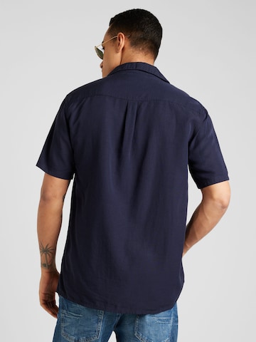 anerkjendt Comfort fit Button Up Shirt 'KURT' in Blue