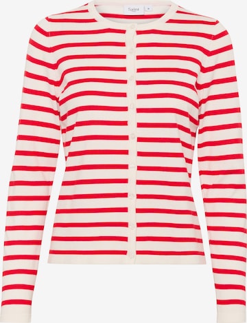 SAINT TROPEZ Strickjacke in Weiß: Vorderseite