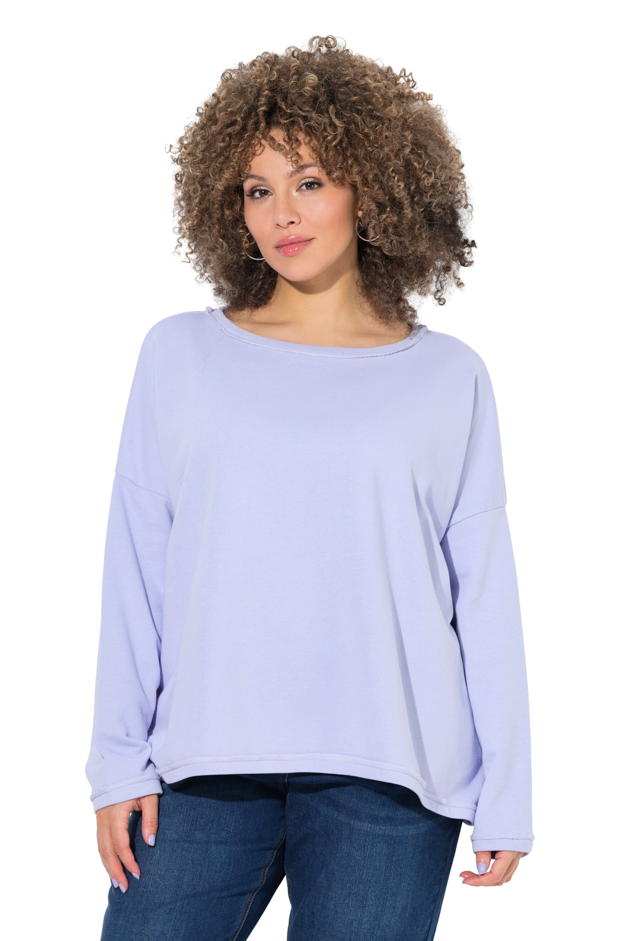 Ulla Popken Sweatshirt in Purple: front