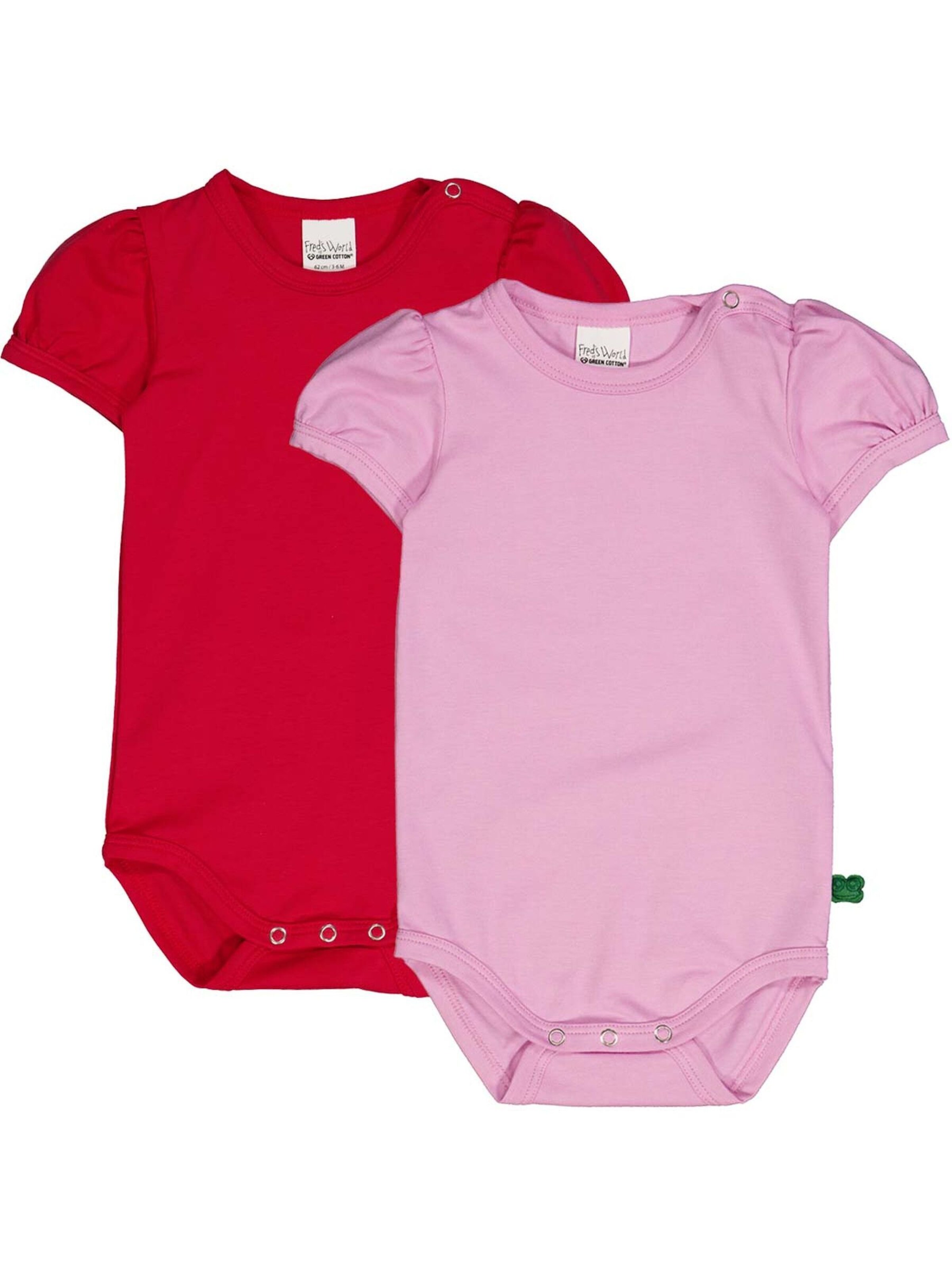 Barboteuse / body Fred's World by GREEN COTTON en rose : devant