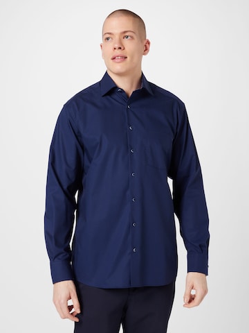 ETERNA Regular fit Button Up Shirt in Blue: front