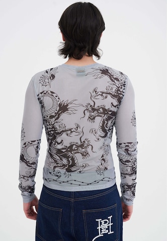 Ed Hardy Shirt 'Schlange und Drache' in Grau