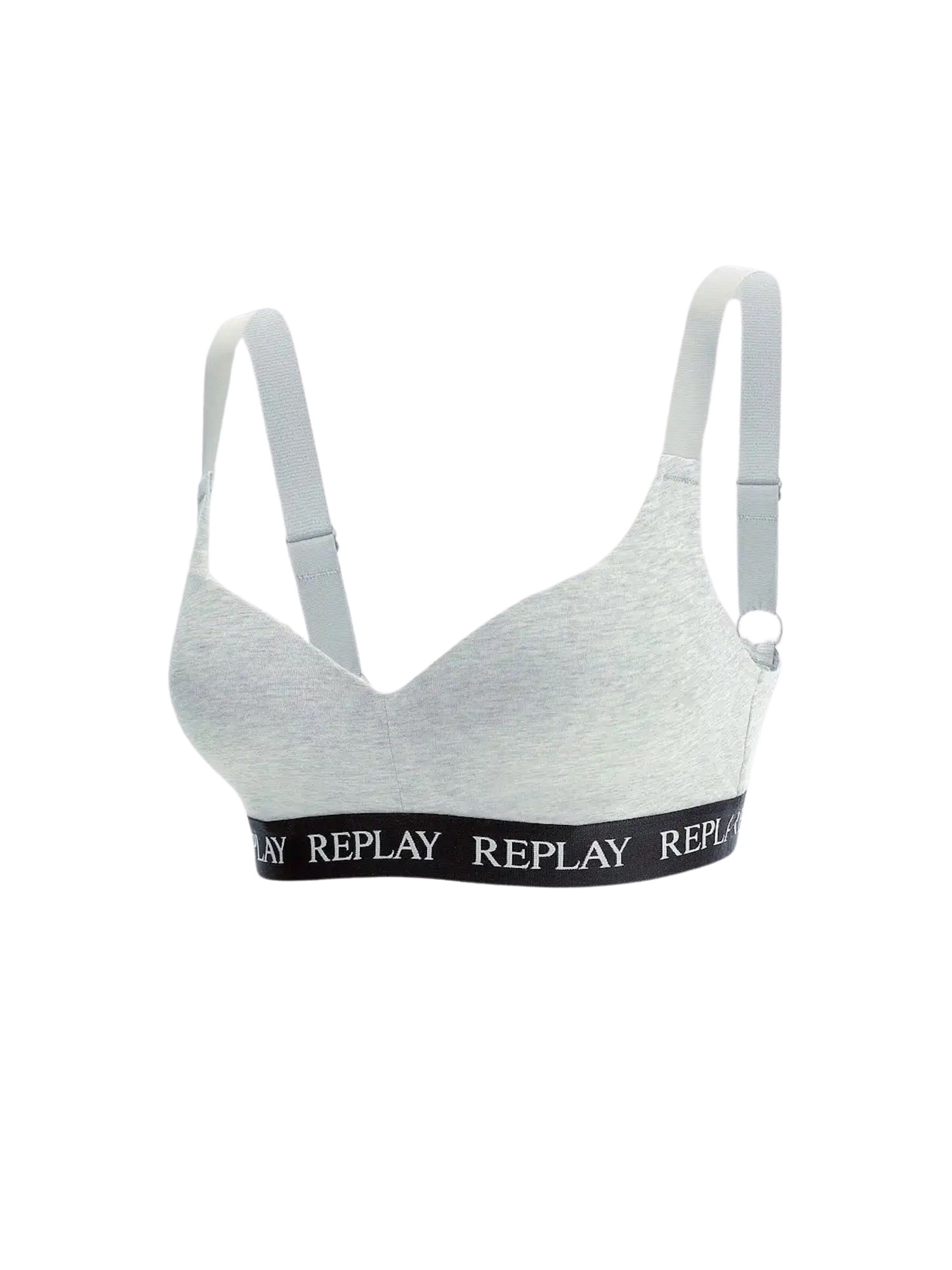 REPLAY T-Shirt BH in Grau: Vorderseite