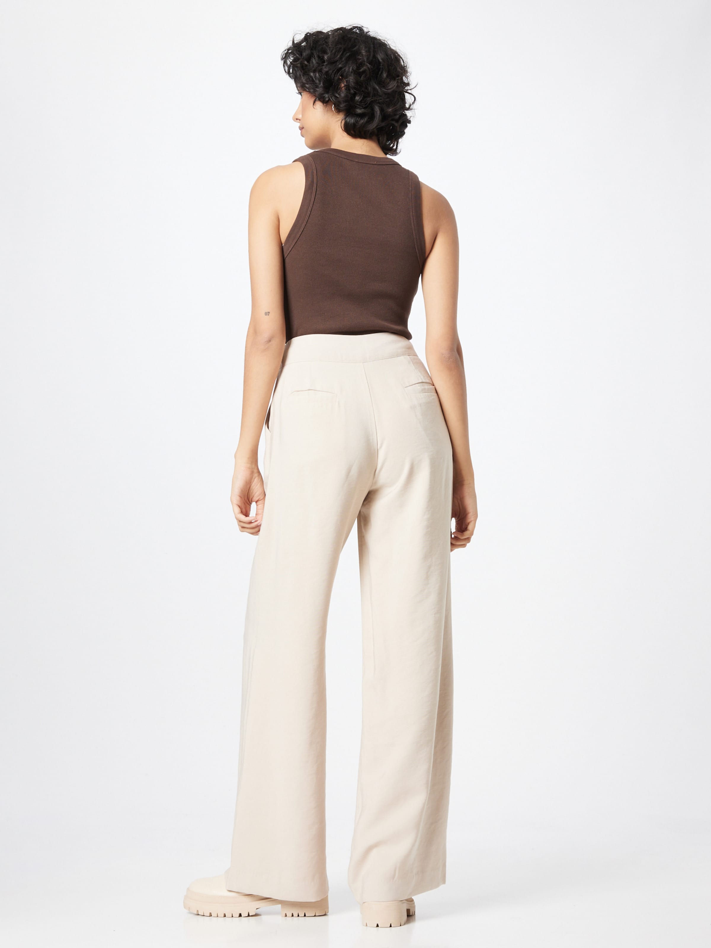 Oasis Wide leg Trousers in Beige ABOUT YOU