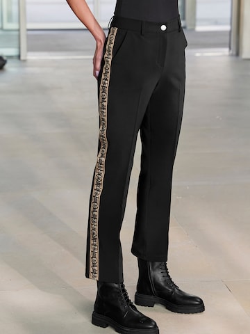 Regular Pantalon heine en noir : devant