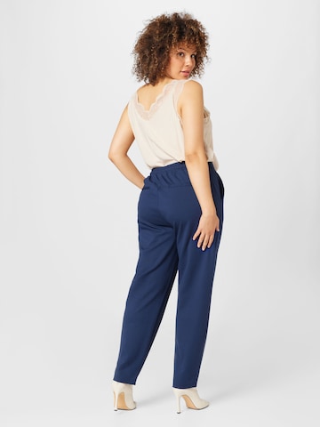 Fransa Curve Slim fit Pleat-Front Pants 'STRETCH' in Blue