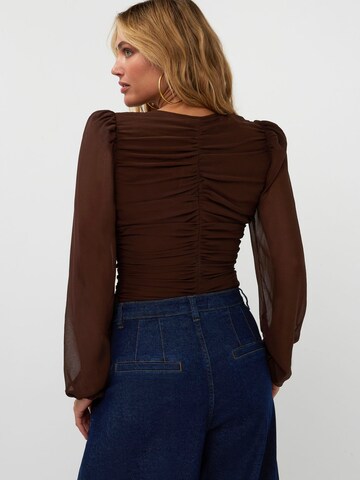 AMAYA Amsterdam Blouse 'Icy Blouse' in Brown
