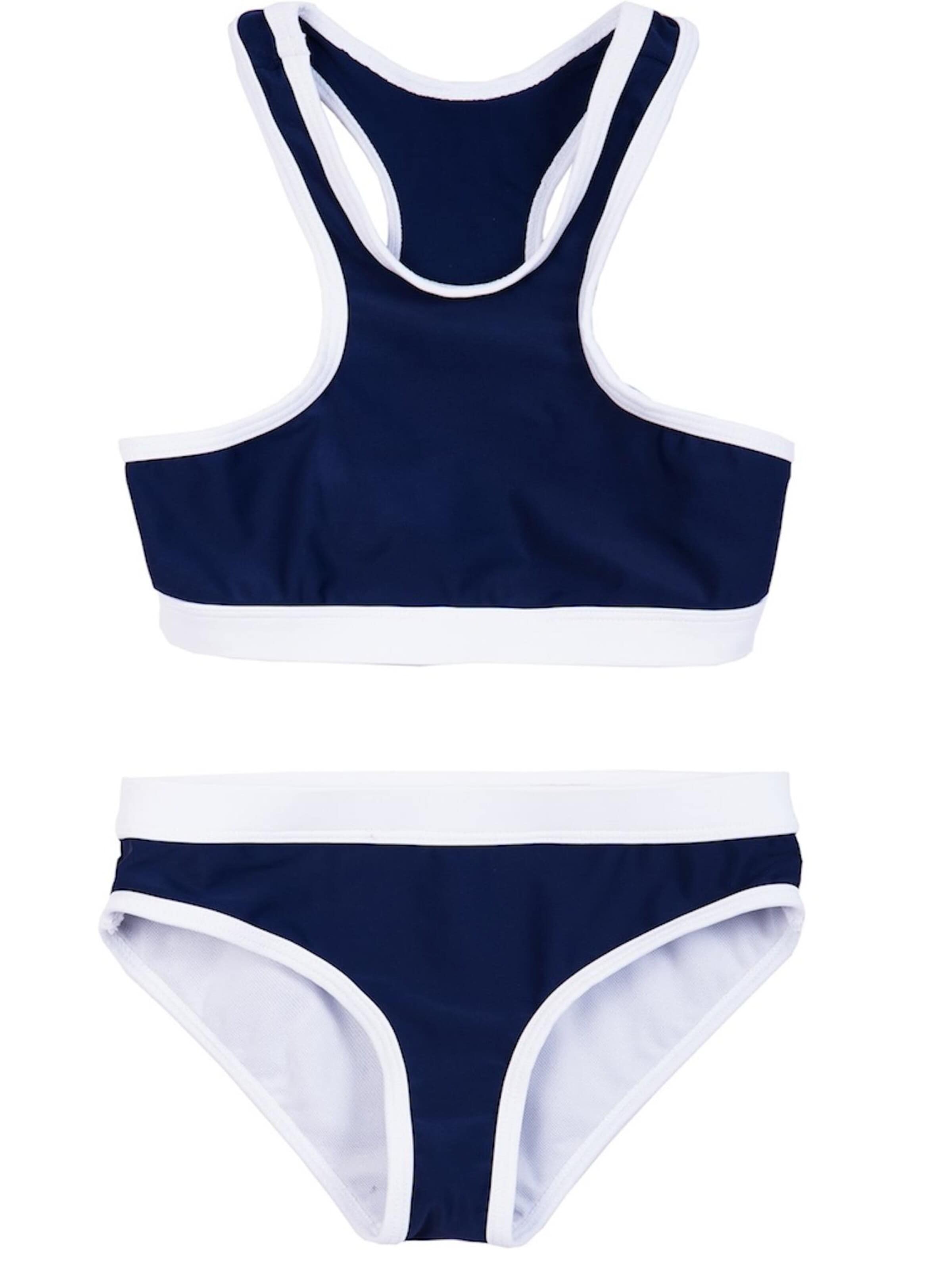 La V Bikini 'Basic' in Blauw: voorkant