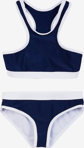 La V Bikini 'Basic' in Blauw: voorkant